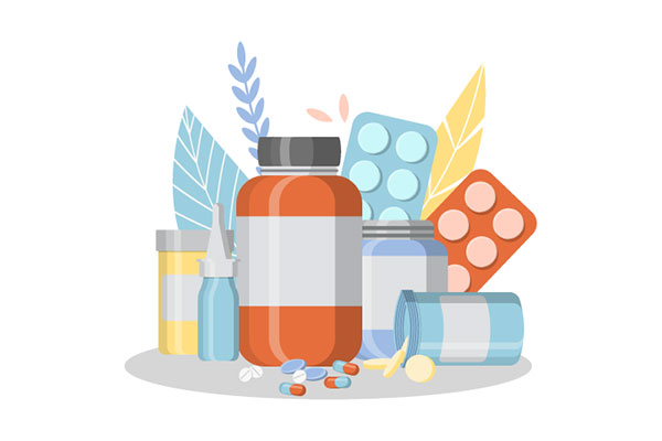 Illustration of different types of medication